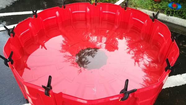 红色挡水板挡水效果测试